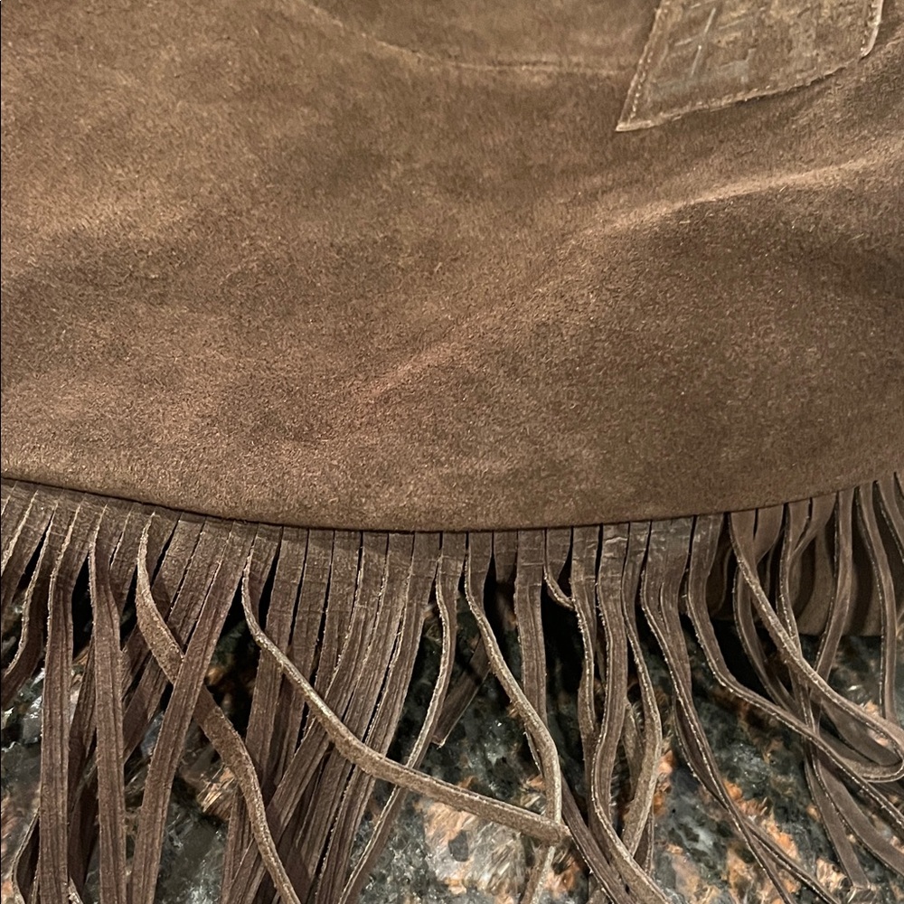 Haute Hippie Dark Brown Suede Fringe Shoulder Bag - Picture 5 of 17
